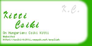 kitti csiki business card